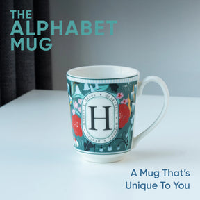 H Ceramic Coffee Mug | 300 ML | Alphabet Collection