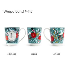 L Ceramic Coffee Mug | 300 ML | Alphabet Collection