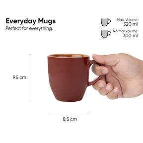 Ceramic Coffee Mug 300ml – Burgundy | Milk Mug