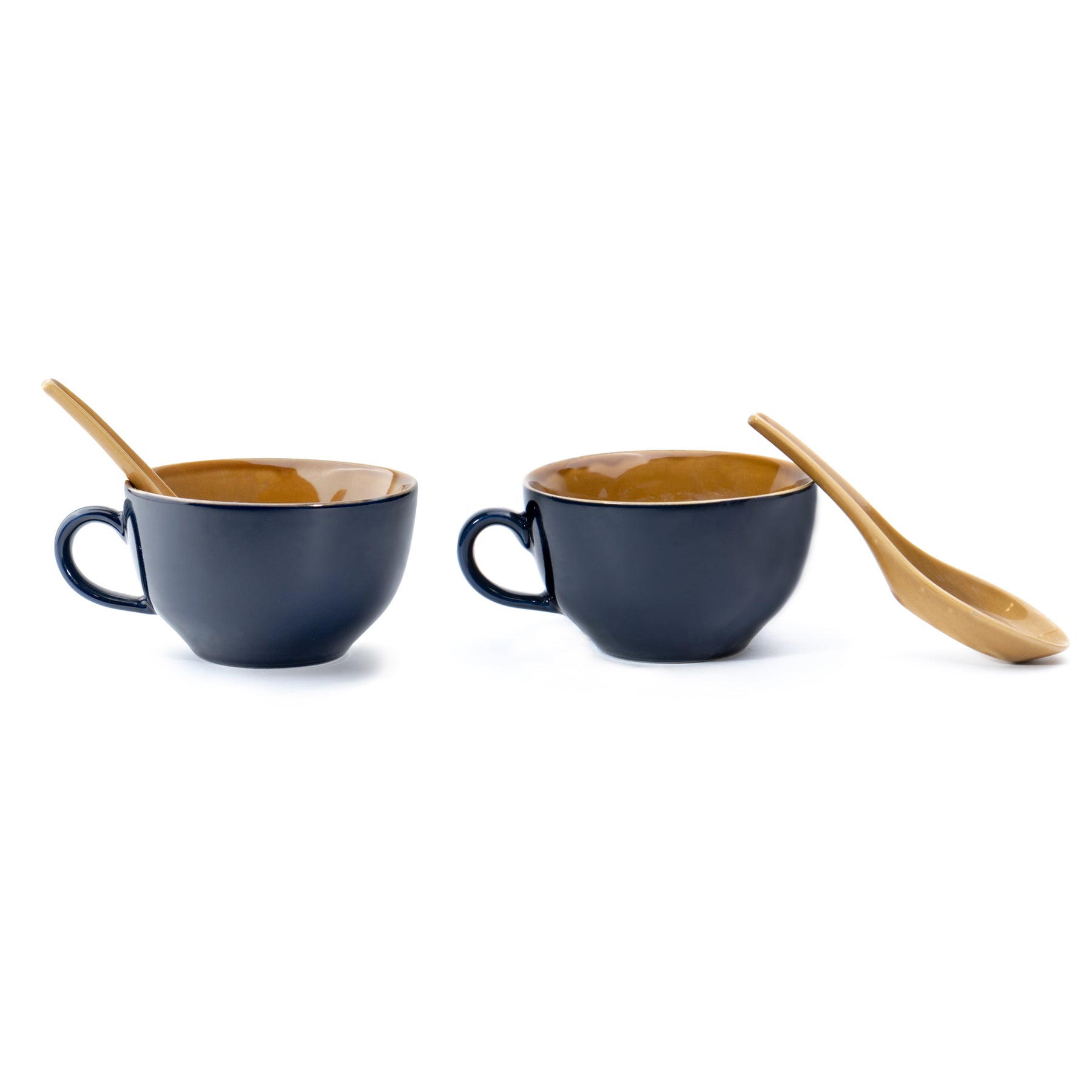 Shay Stoneware Soup Cup Set, Set of 2, Persian Blue