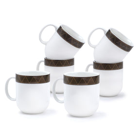 Black Gold Tea Cup Set of 6