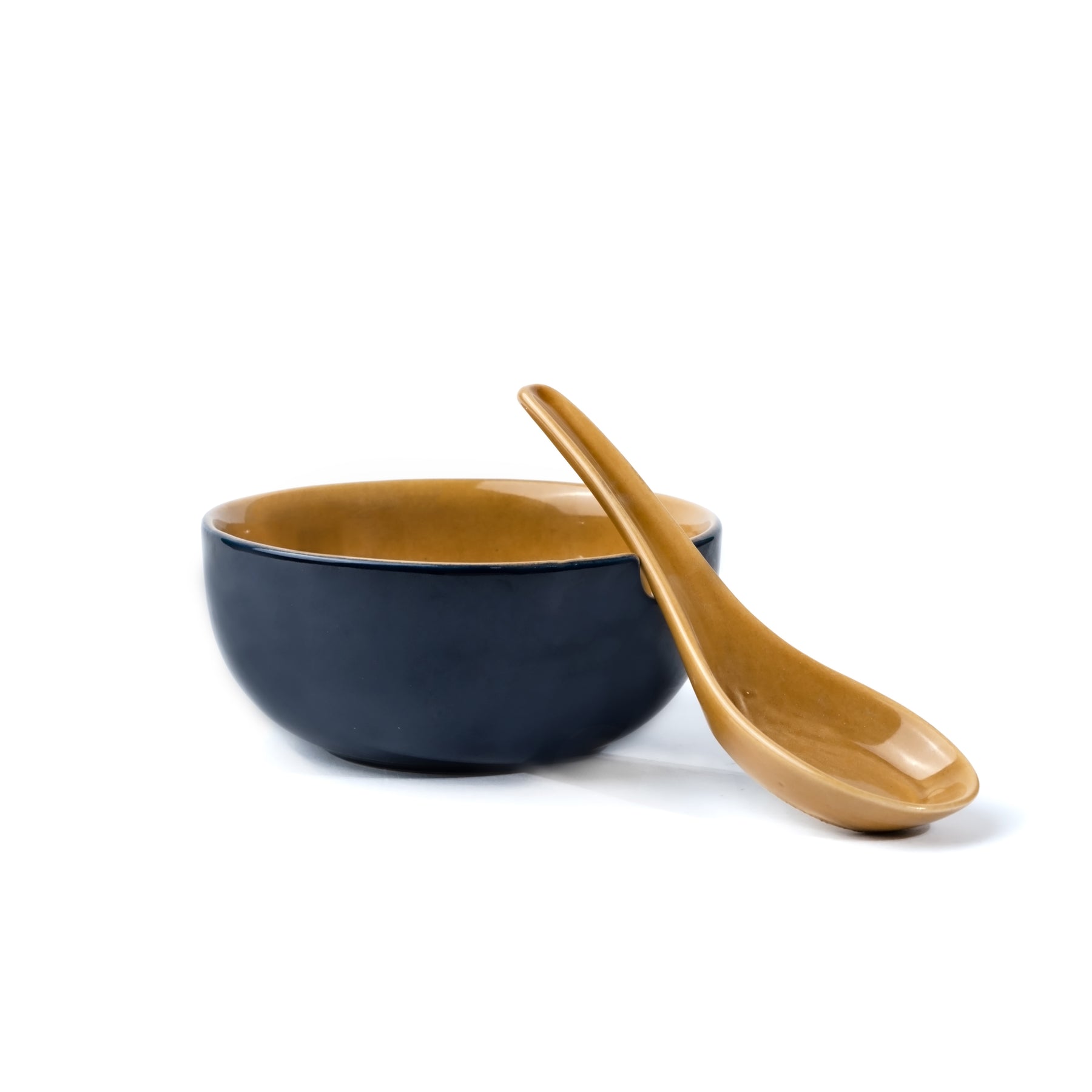 Shay Stoneware Soup Bowl Set, Set of 6, Persian Blue