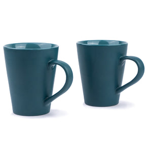 Teal Coffee Mugs Set of 2